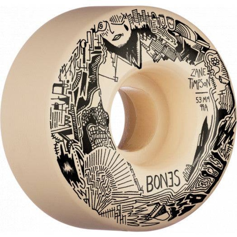 Bones Timpson Memorial V4 Wide Street Tech Formula Skate Wheels 99A 53mm