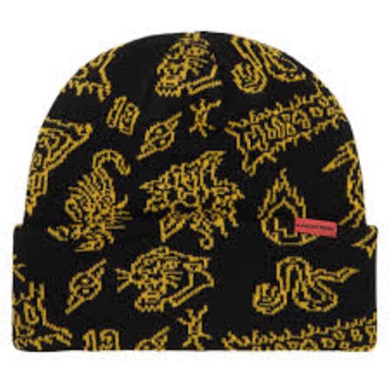 Corduroy Flash Beanie Black and Black