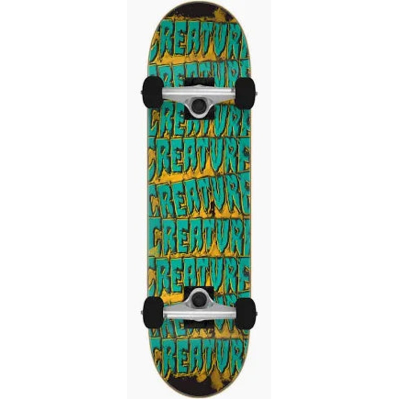 Creature Logo Spill Mini Complete Skateboard in 7.75''
