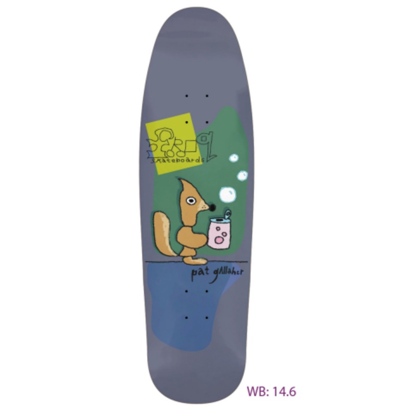 Frog Bubbly (Pat G) Skateboard in Grey 9.8"