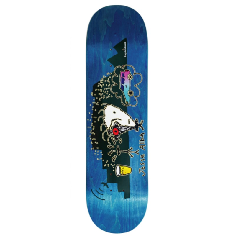 Frog Jesse Alba Red Eye Skateboard in Blue 8.25''