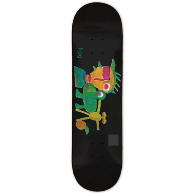 Frog My Painting Skateboard in Black 8.125"
