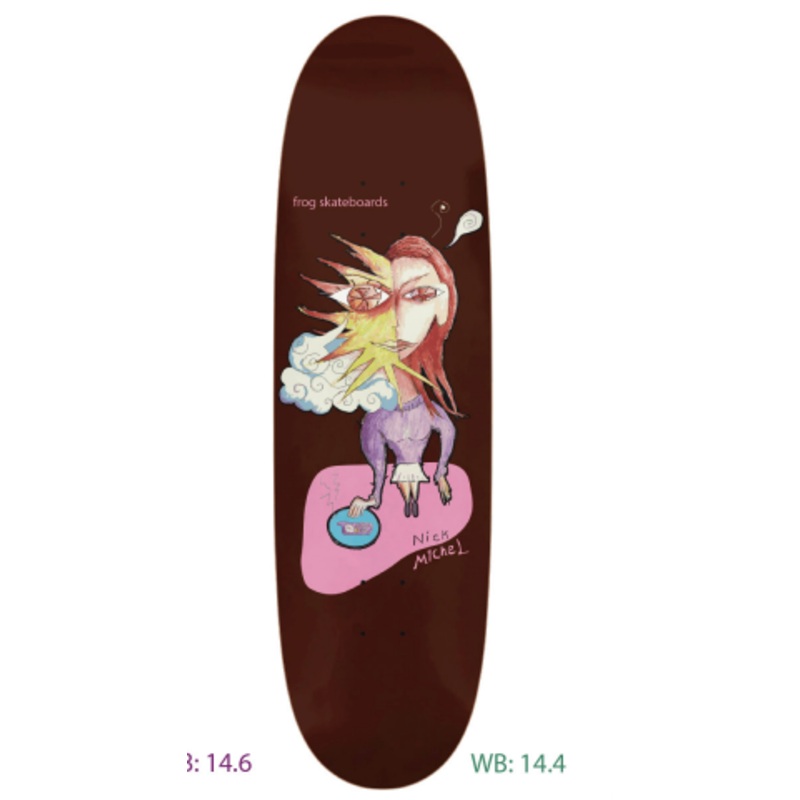 Frog The Distraction (Nick Michel) Skateboard in Brown 9.1"