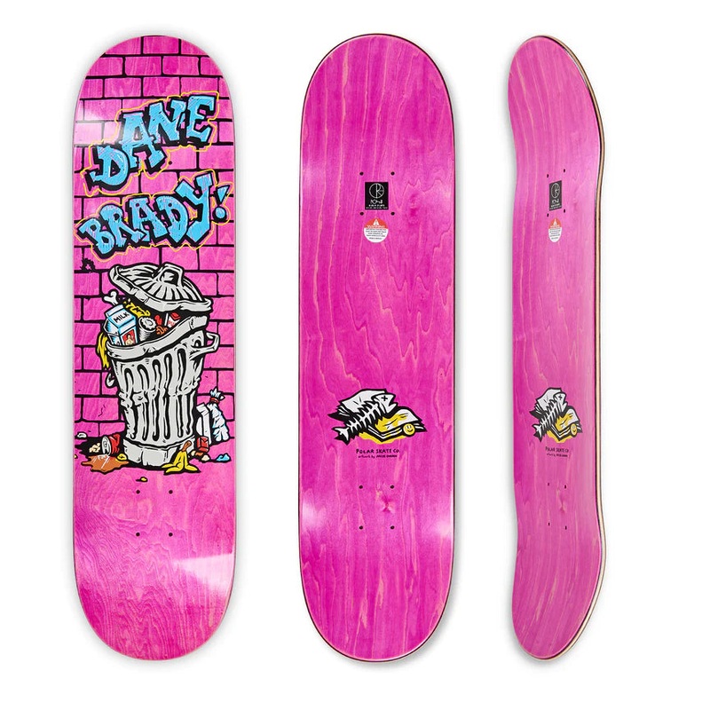 Polar Dane Brady Thrash Can Skateboard Deck in 9"