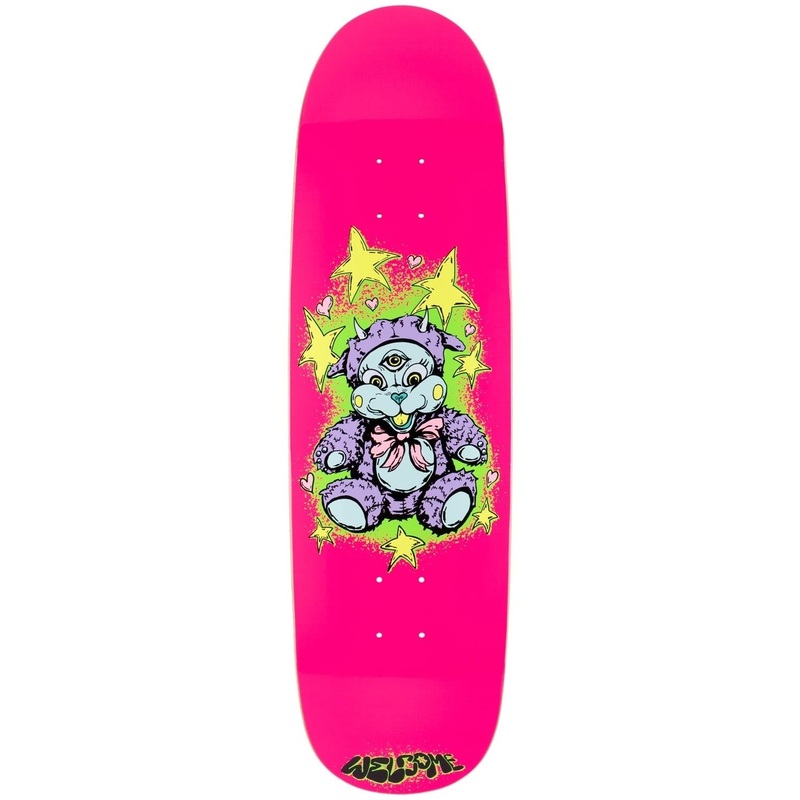 Welcome Lamby on Atheme Skateboard Deck in Hot Pink 8.8