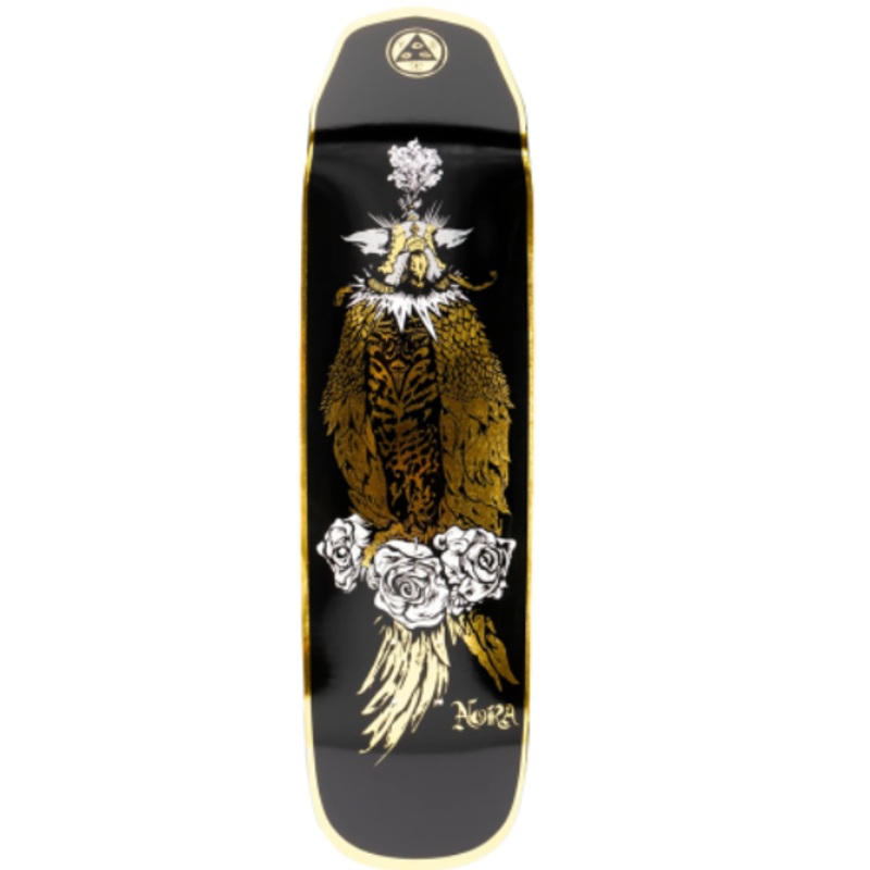 Welcome Peregrine on Wicked Queen Skateboard Deck in Gold Foil 8.68