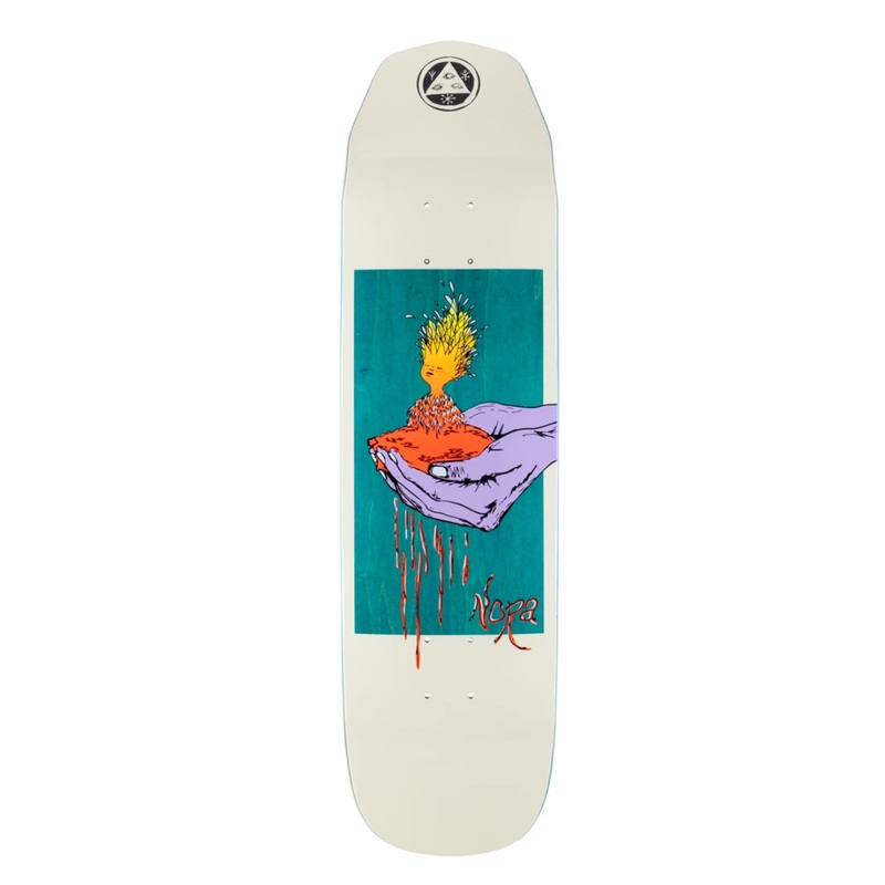 Welcome Soil on Wicked Princess Skateboard Deck in Bone 8.12