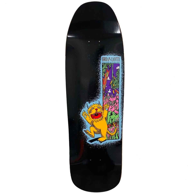 Welcome Wild Thing on Gaia Skateboard Deck in Black 9.6