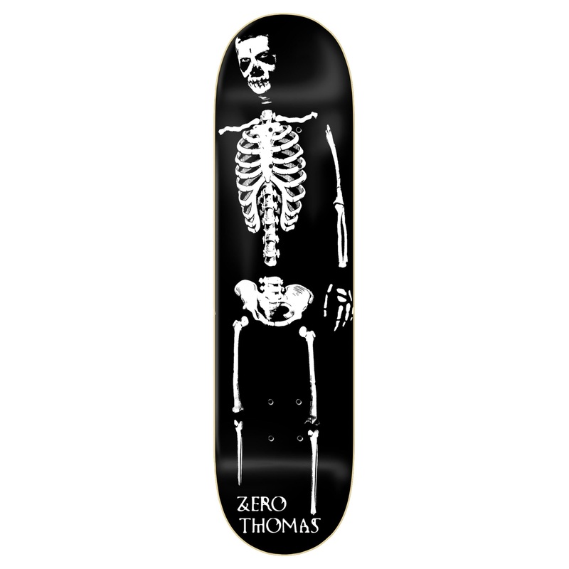 Zero Dying To Live Skeleton Skateboard Deck 8.25