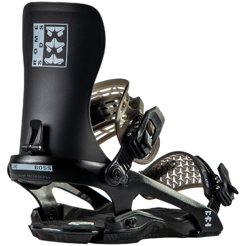 Rome 390 Boss Snowboard Bindings in in Black 2023 L/XL