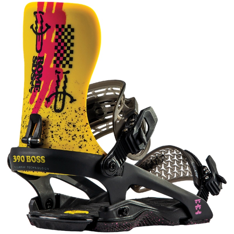 Rome 390 Boss Snowboard Bindings in in Yellow 2023 L/XL
