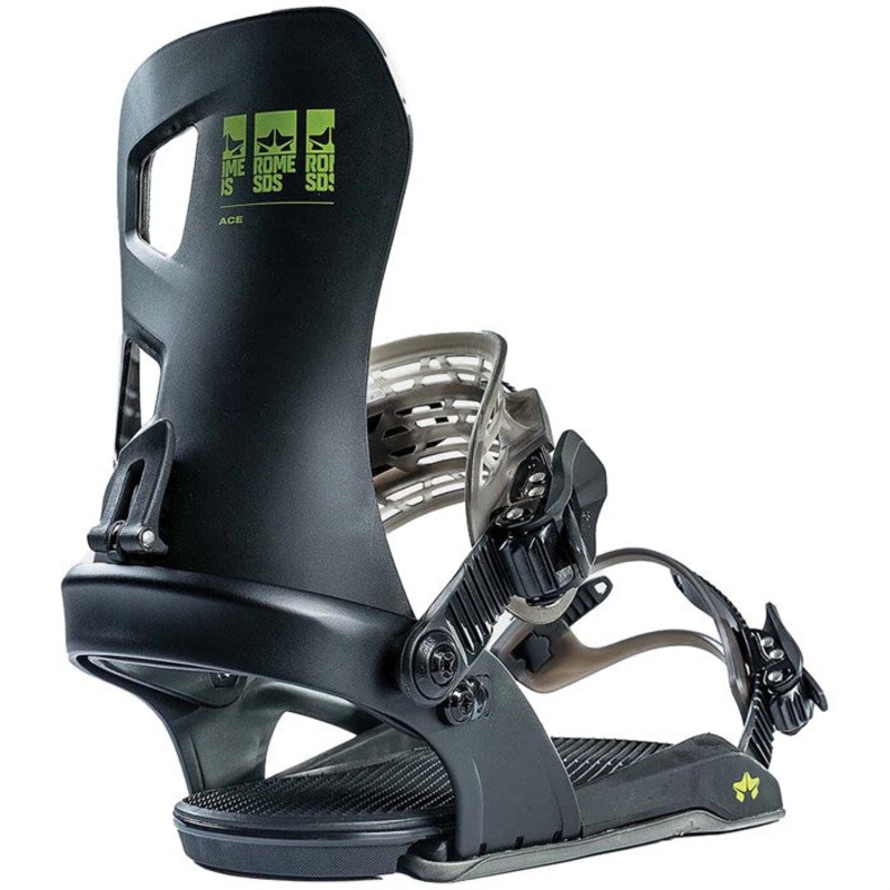 Rome Ace Kids Snowboard Bindings in in Black 2023 M/L