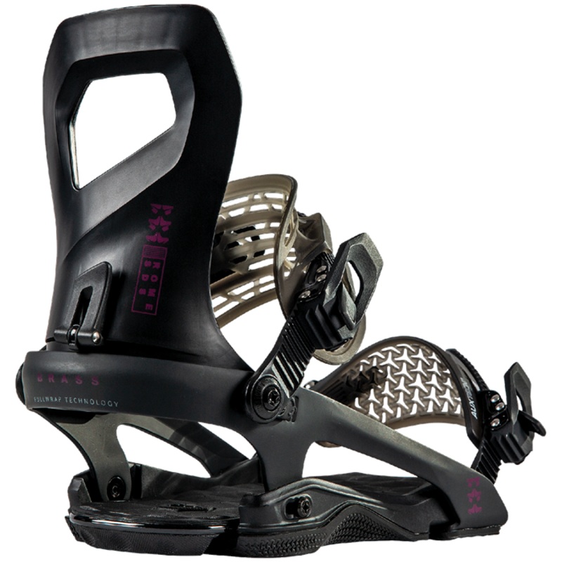 Rome Brass Womens Snowboard Binding in in Black 2023 M/L