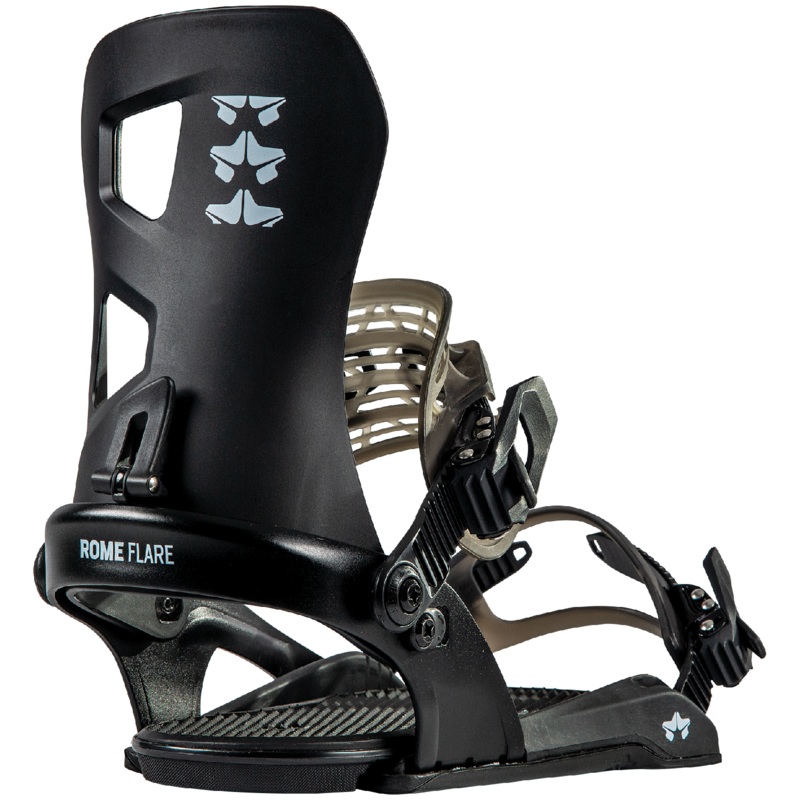 Rome Flare Womens Snowboard Bindings in in Black 2023 M/L