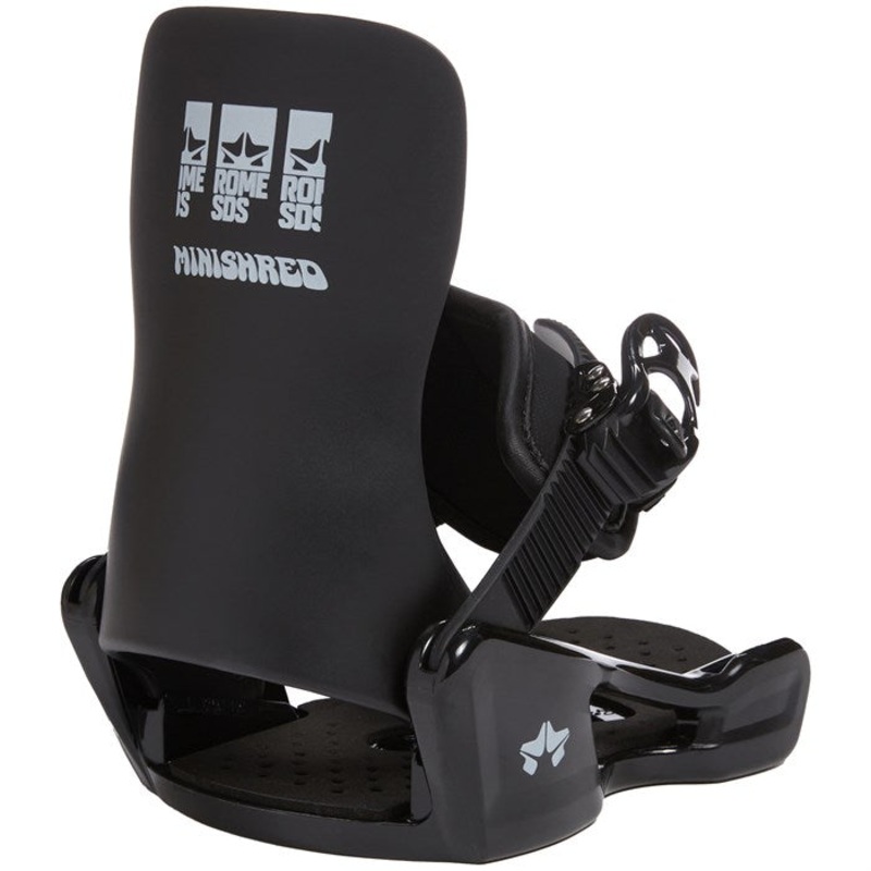 Rome Mini Shred Kids Snowboard Bindings in in Black 2023 S