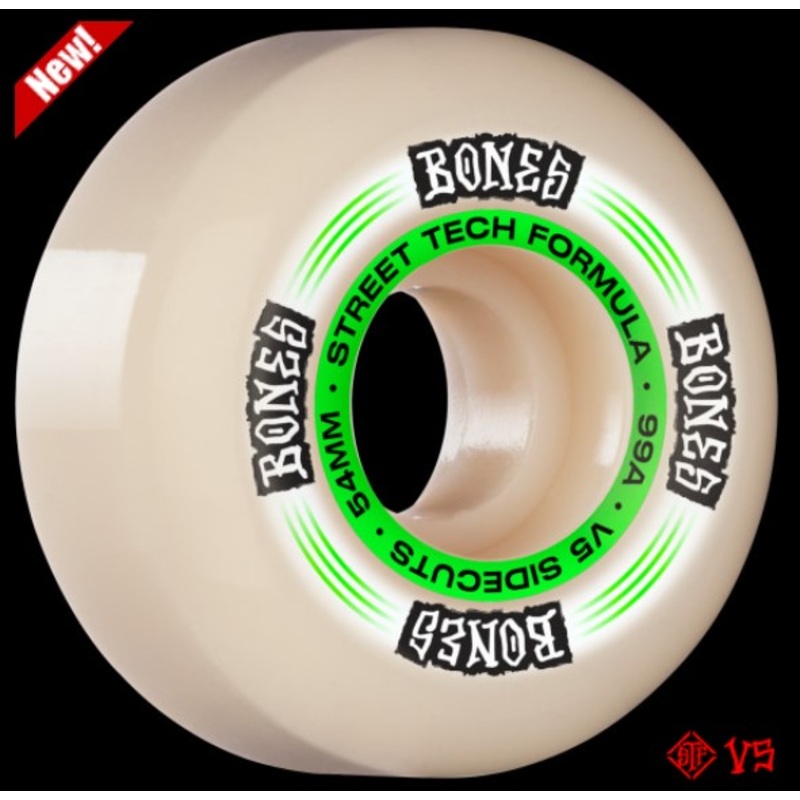 Bones V5 Regulators Wheels STF Formula 99a Skate Wheels in 54mm