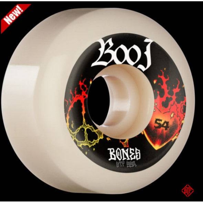 Bones V6 Boo Johnson Heart and Soul Wheels Wide Cut Street Tech Formula 99a Skate Wheels 54
