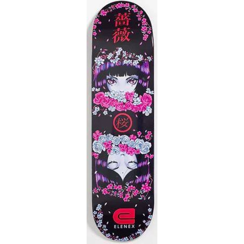 Elenex Cherry Rose Skateboard Deck in 8.5''