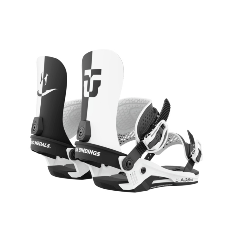 Union Atlas Beyond Medals Snowboard Binding in Black and White 2024 S