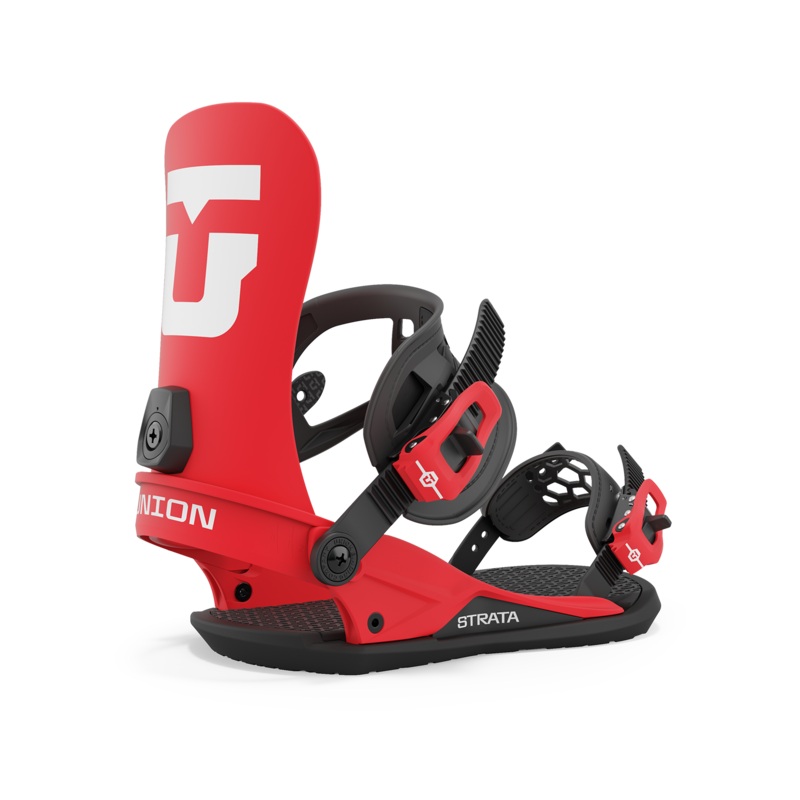 Union Strata Snowboard Binding in Red 2024 S
