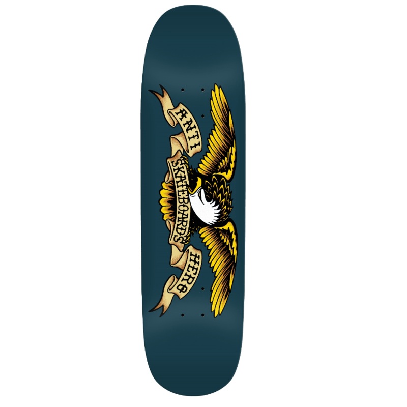 Antihero Classic Shaped Eagle Blue Meanie Skateboard Deck 8.75