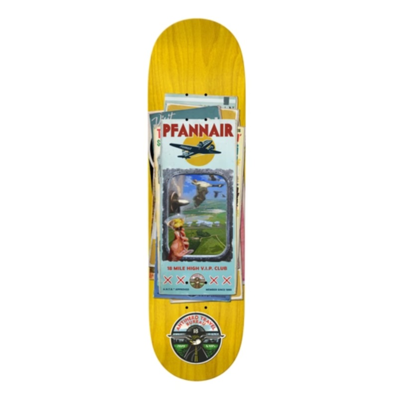 Antihero Pfanner Travel Bureau Skateboard Deck in 8.25