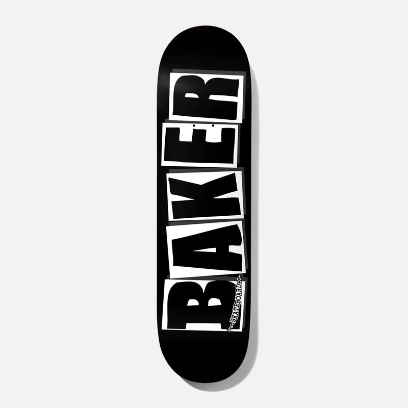 Baker Brand Logo Skateboard Deck in Black and White 8.475