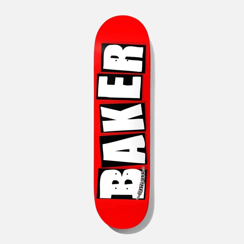 Baker Brand Logo Skateboard Deck in White 8.25