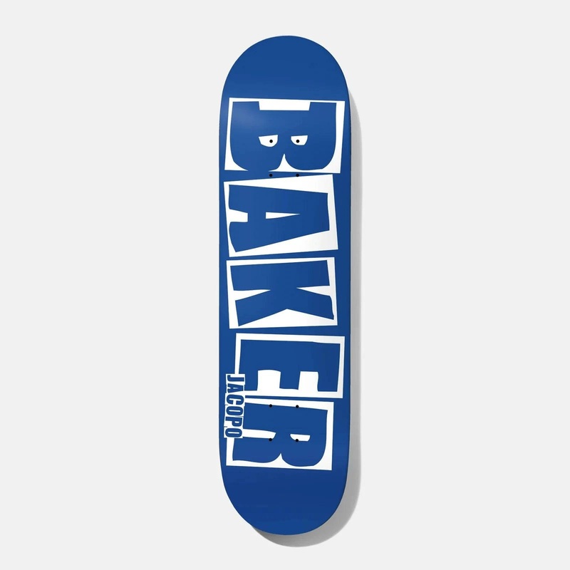 Baker Jacopo Brand Name Skateboard Deck in Blue 8.25