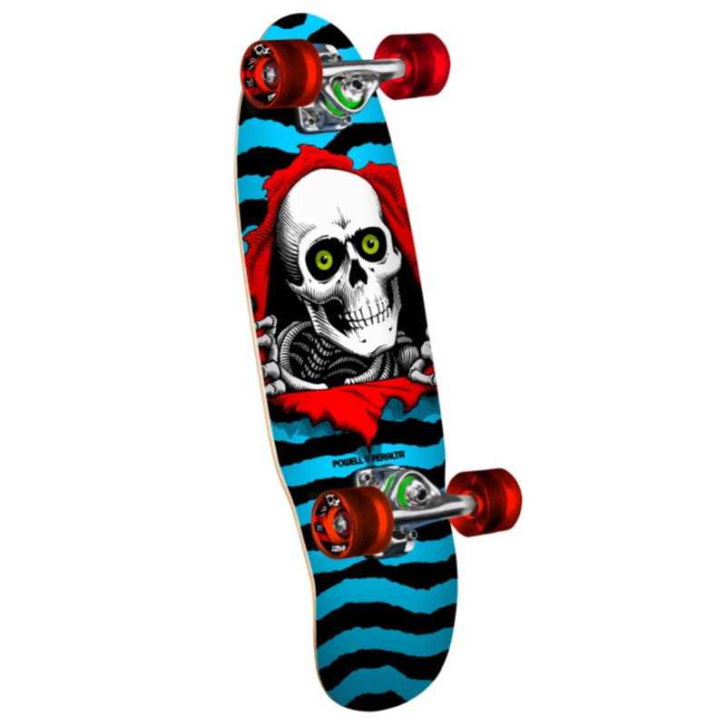 Powell Peralta Micro Mini Ripper Blue Complete Skateboard in 7.5" by 24 7.5