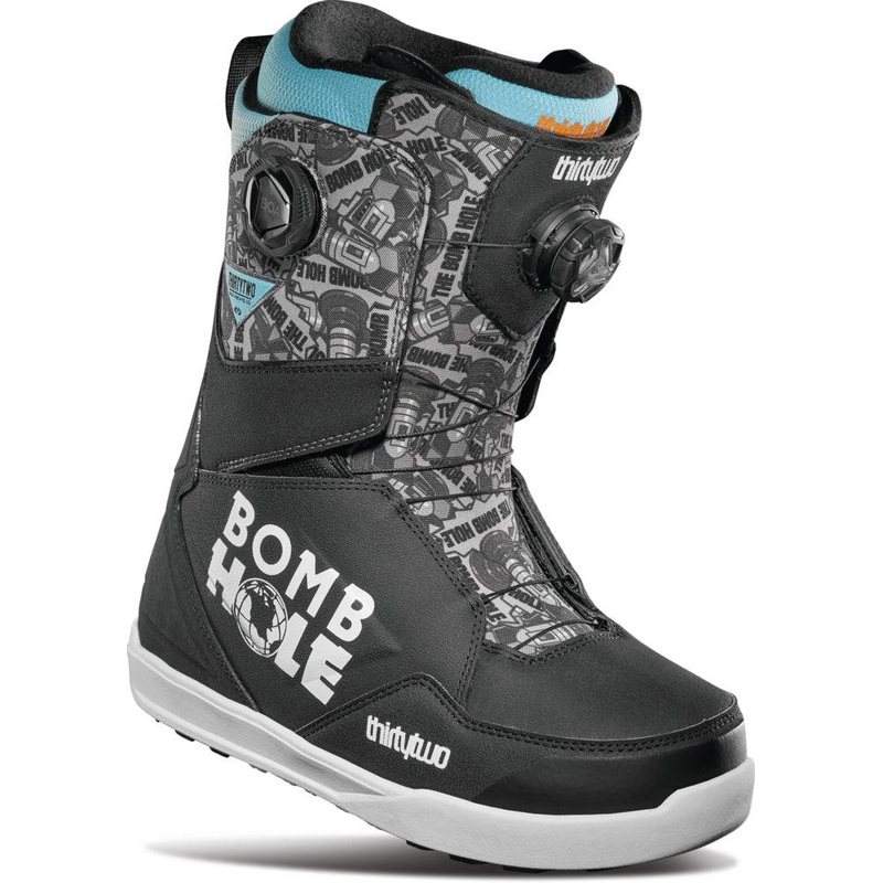 32 (Thirty Two) Lashed Double Boa Bomb Hole Snowboard Boots in Black and White 2024 5