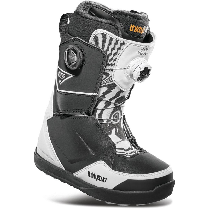 32 (Thirty Two) Lashed Double Boa Des Melancon Womens Snowboard Boots in Black and White 2024 5