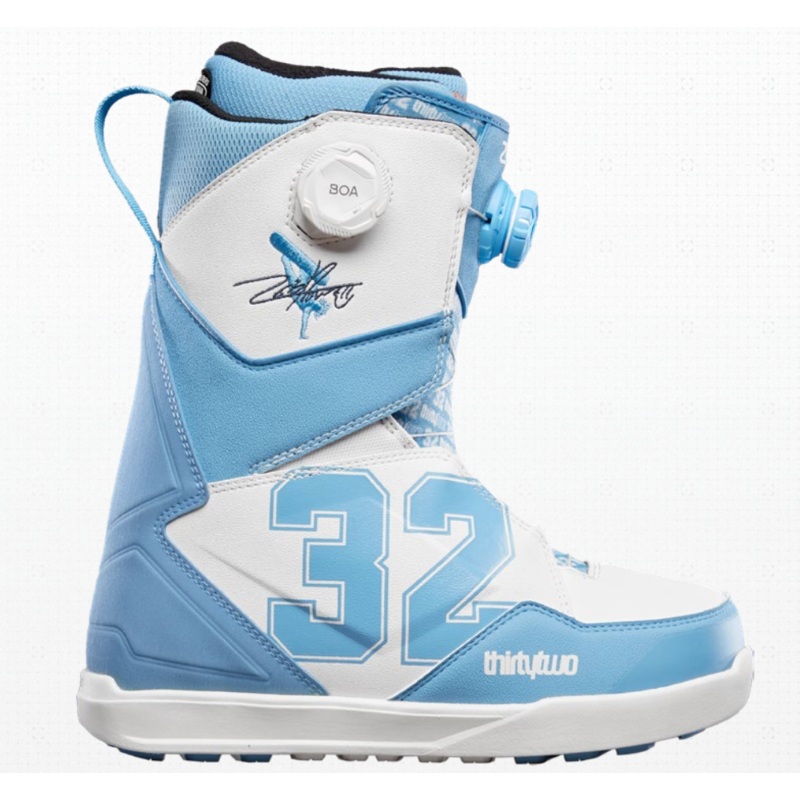 32 (Thirty Two) Lashed Double Boa Powell Quick Strike Snowboard Boots in Blue and White 2024 5
