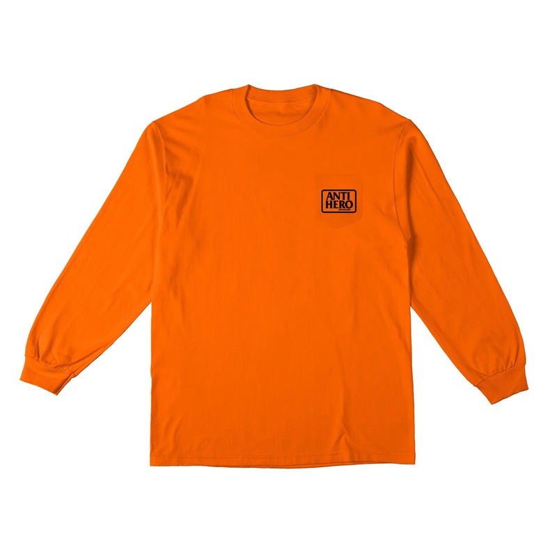 Anti Hero Reserve Pocket Long Sleeve Shirt in Orange M