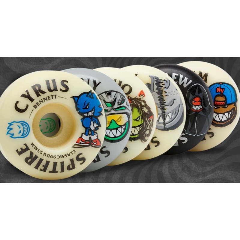 Spitfire Burn Squad Skateboard Wheels Cyrus F4 99DU Classic 53mm