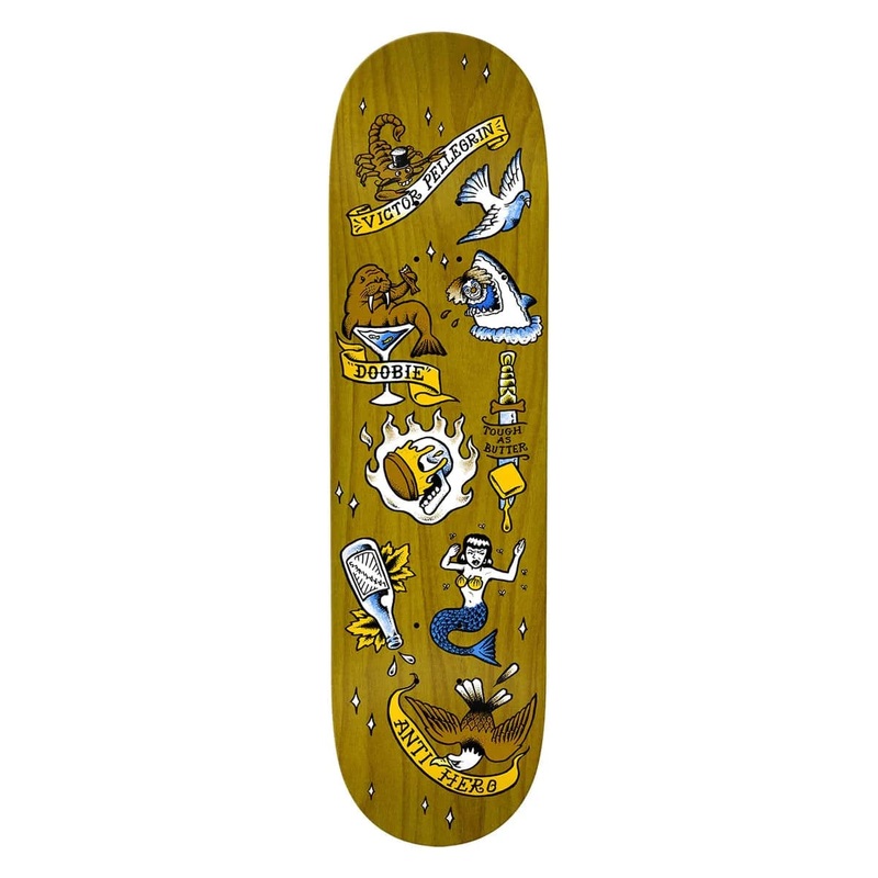 Antihero Doobie No Regrets Skateboard Deck 8.62