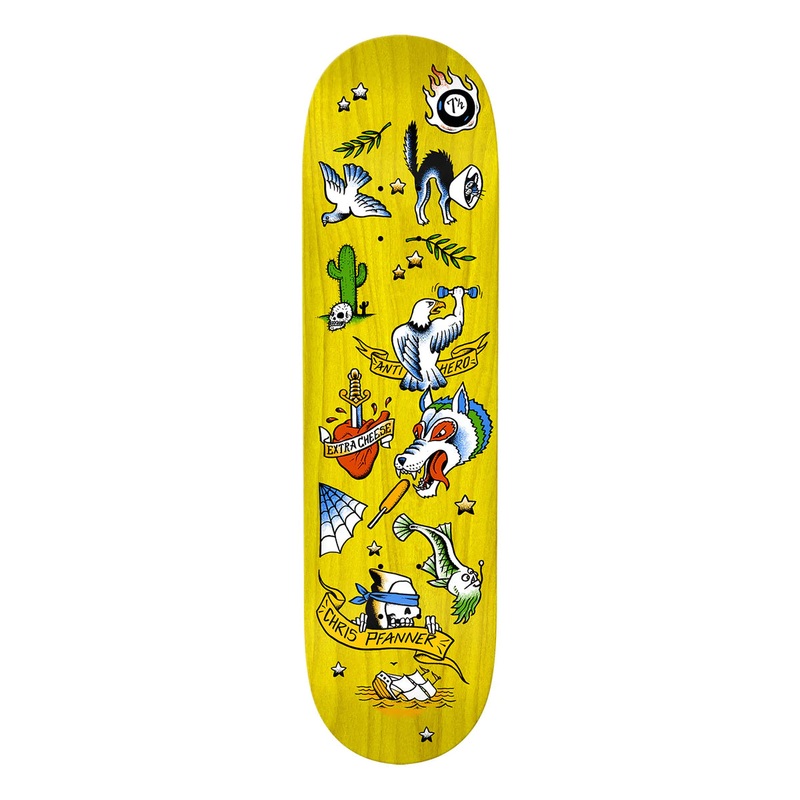 Antihero Pfanner No Regrets Skateboard Deck 8.25