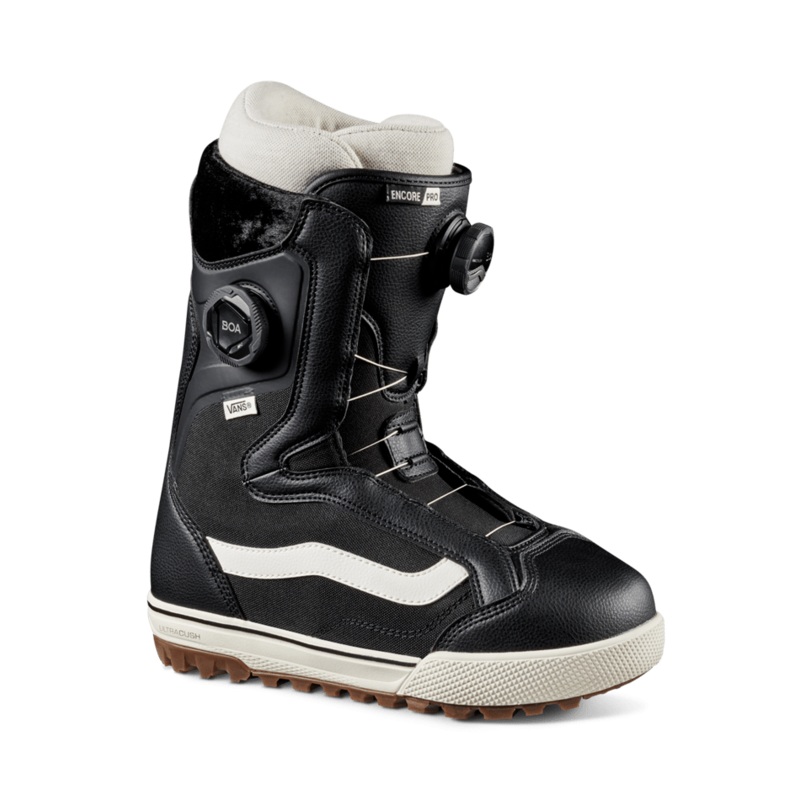 Vans Womens Encore Pro Snowboard Boot 2025 Black and Marshmallow 5