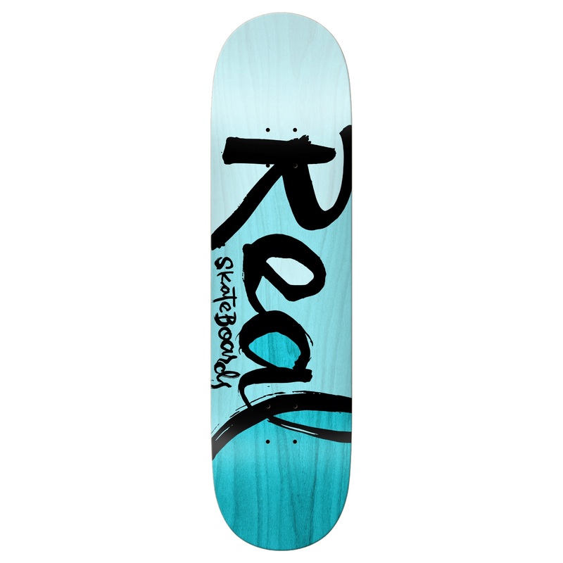 Real Team Script Color Block Skate Deck 8.06