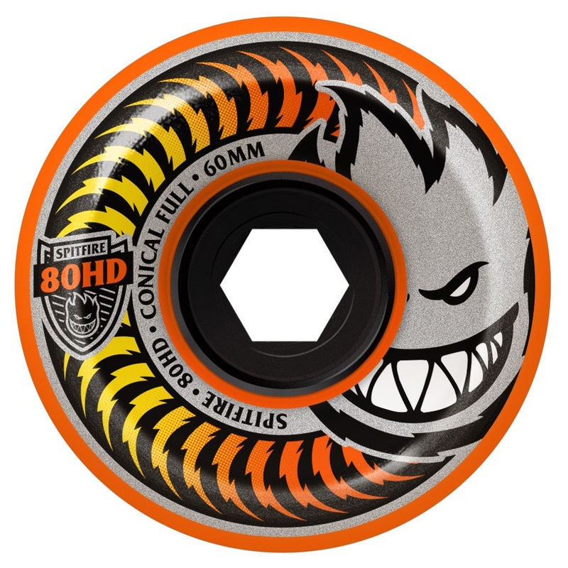 Spitfire Fade Orange Conical Full 80 HD Skate Wheels 55 mm