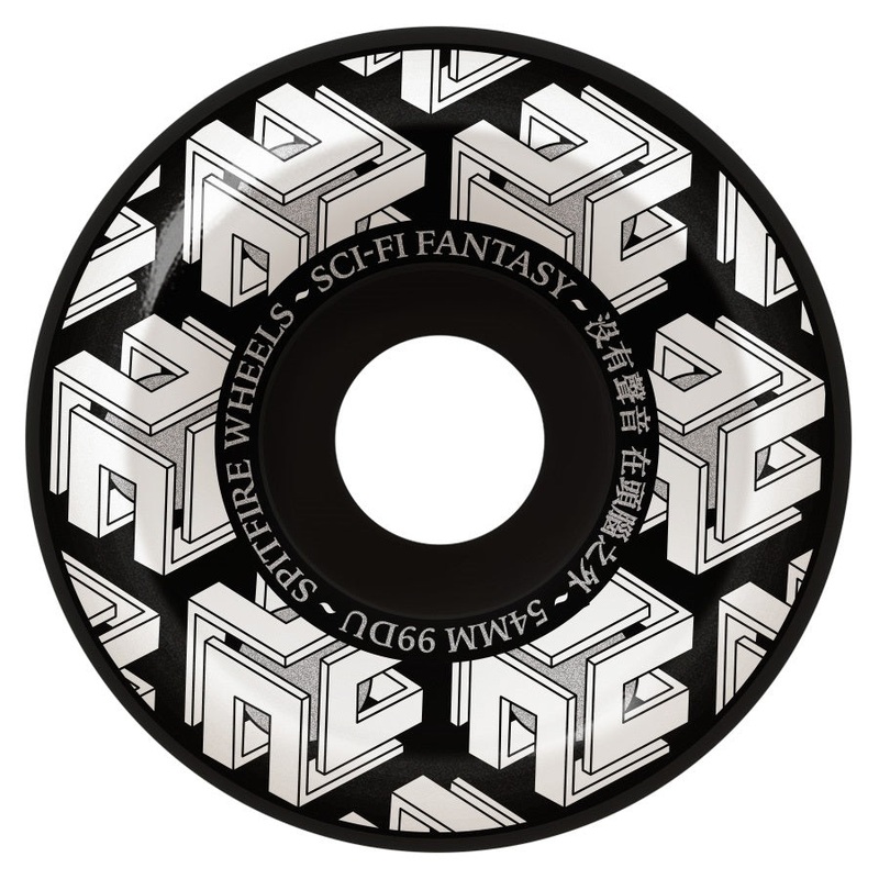 Spitfire Sci-Fi Dyson Conical Skate Wheels in Black 54 mm