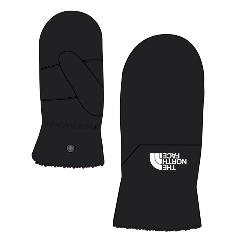 North Face Boys Shasta Mitt in Black XXS