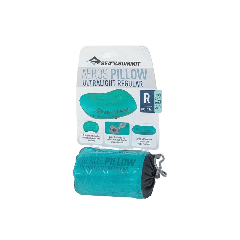 Sea To Summit Aeros Ultralight Inflatable Camping Pillow Regular Blue
