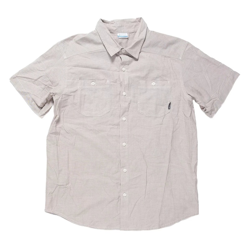 Columbia Stirling Trail Short Sleeve Shirt - Men's L Cream