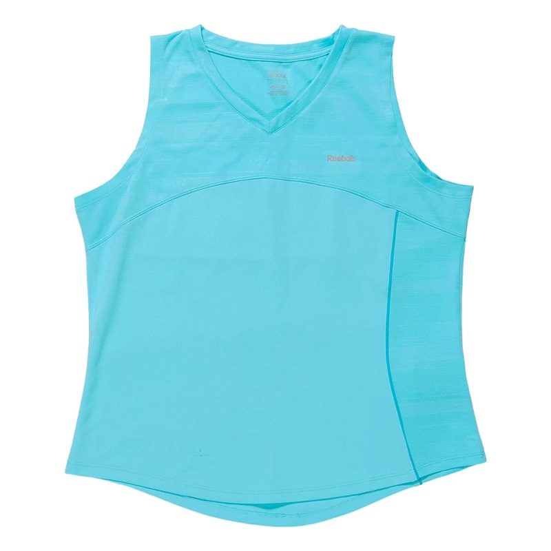 Reebok PlayDry V-Neck Tank - Women's L Light Blue