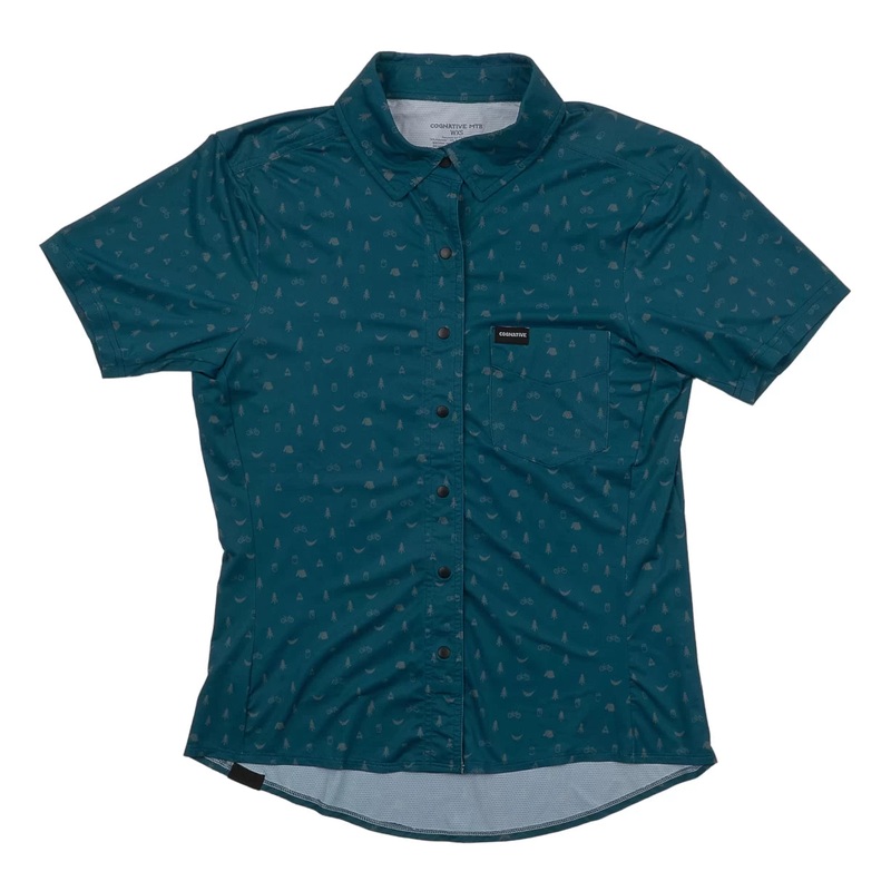 Cognative Catalyst Button-Down Bike Jersey XS Blue