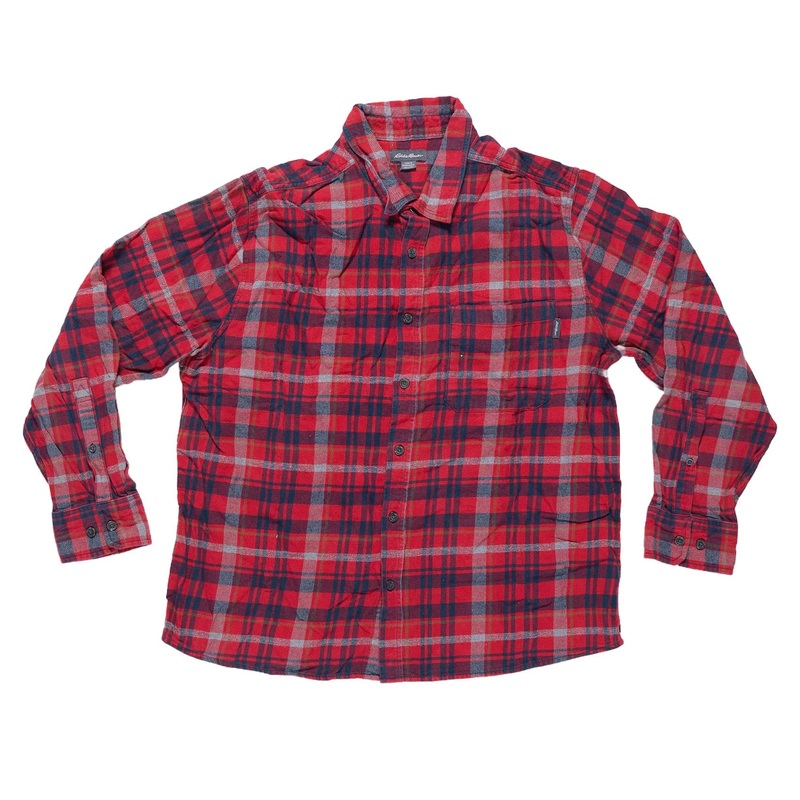 Eddie Bauer Long Sleeve Flannel - Men's XXL Red