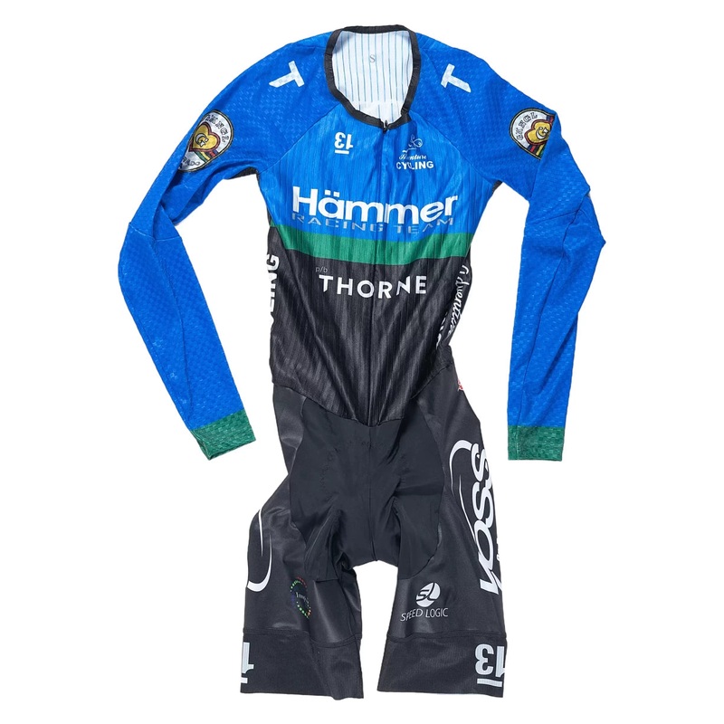 Hammer Racing One-Piece Cycling Jersey S Blue