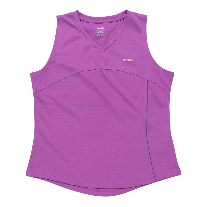 Reebok PlayDry V-Neck Tank - Women's L Purple