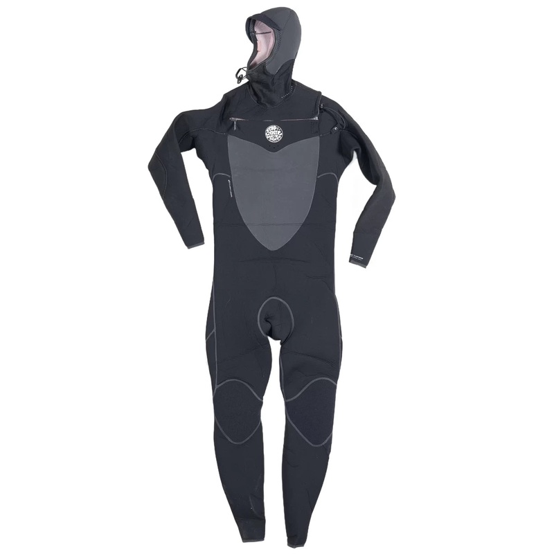 Rip Curl Flash Bomb 4/3mm Hooded Full Wetsuit - Men's M Black